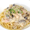 きのこのクリームパスタ