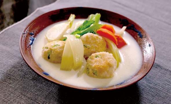 かぶと肉団子のミルク煮